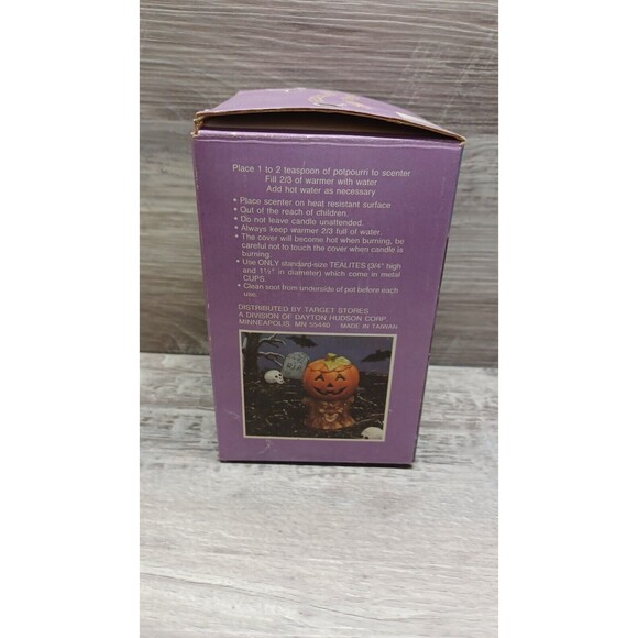 Vtg 1980s Jack O Lantern Porcelain Potpourri Pot Halloween - Picture 4 of 8